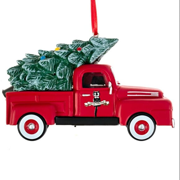 NEW LOW PRICE! Kit-Cat Klock clock driving a red truck Christmas Ornament - Picture 4 of 5